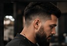 Barber working on a client
